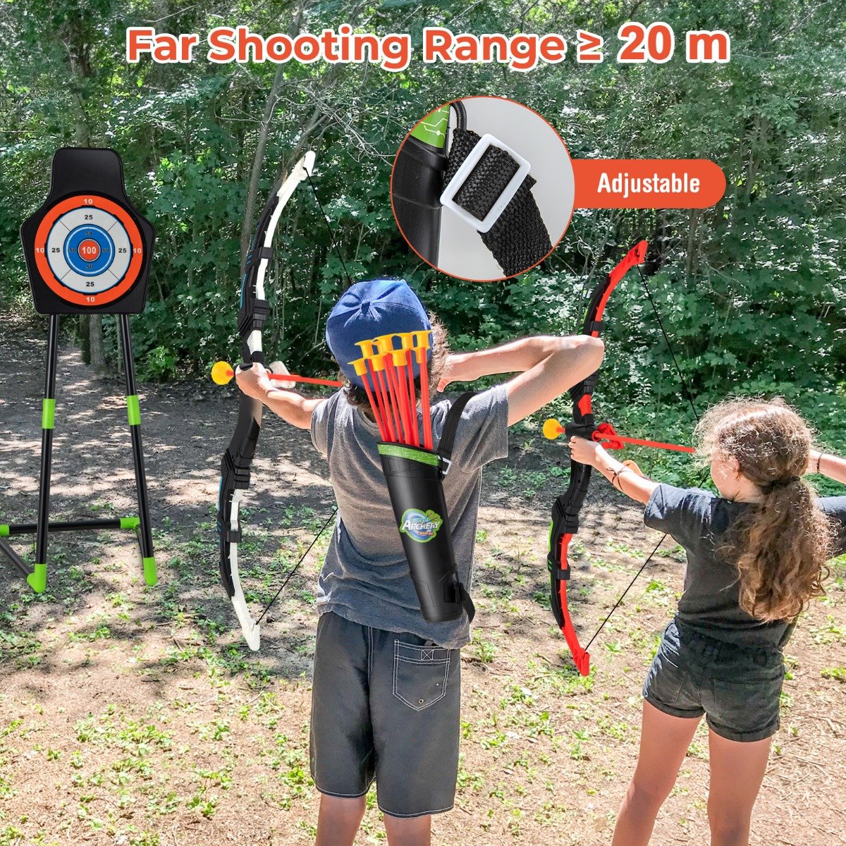 Kids Bow and Arrow Set with 20 Suction Cup Arrows