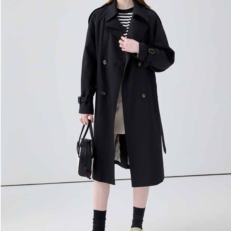 Mid-length Overcoat Small British Style Coat Spring And Autumn