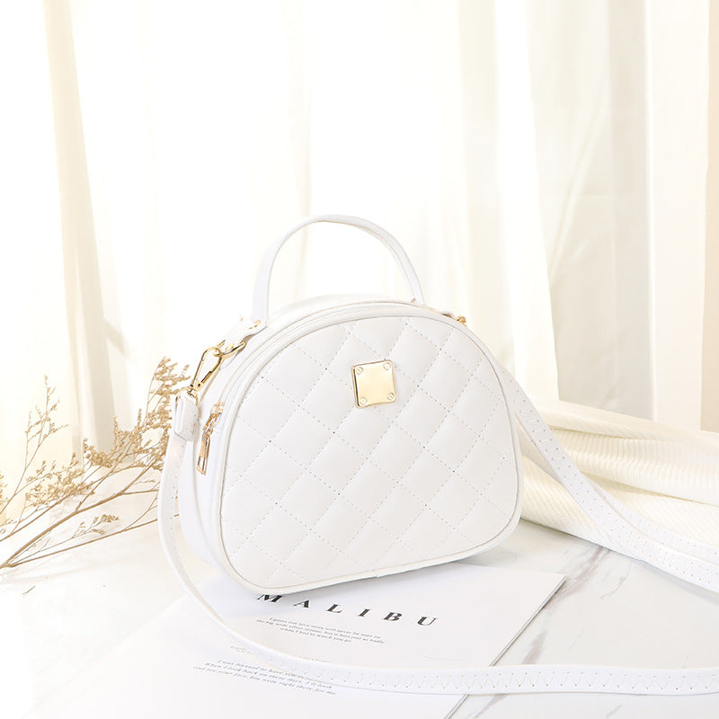 Women's Bag New Embroidered Semicircle Portable Small Square Bag