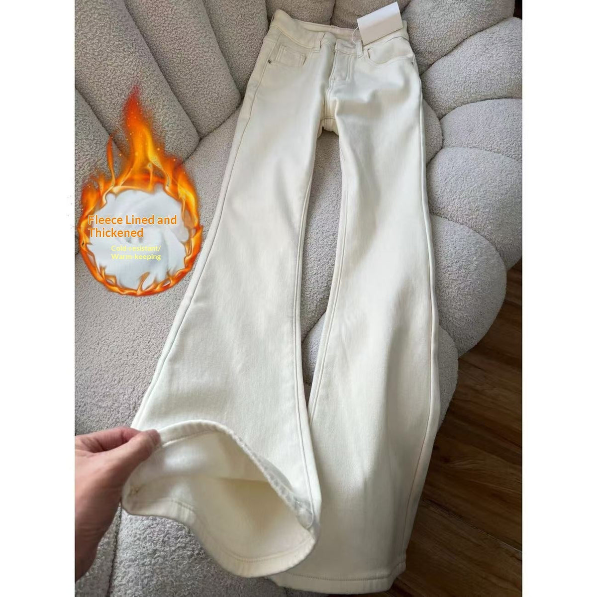 American-style Vintage Khaki Flared High-waist Brown Maillard Loose Floor-length Pants
