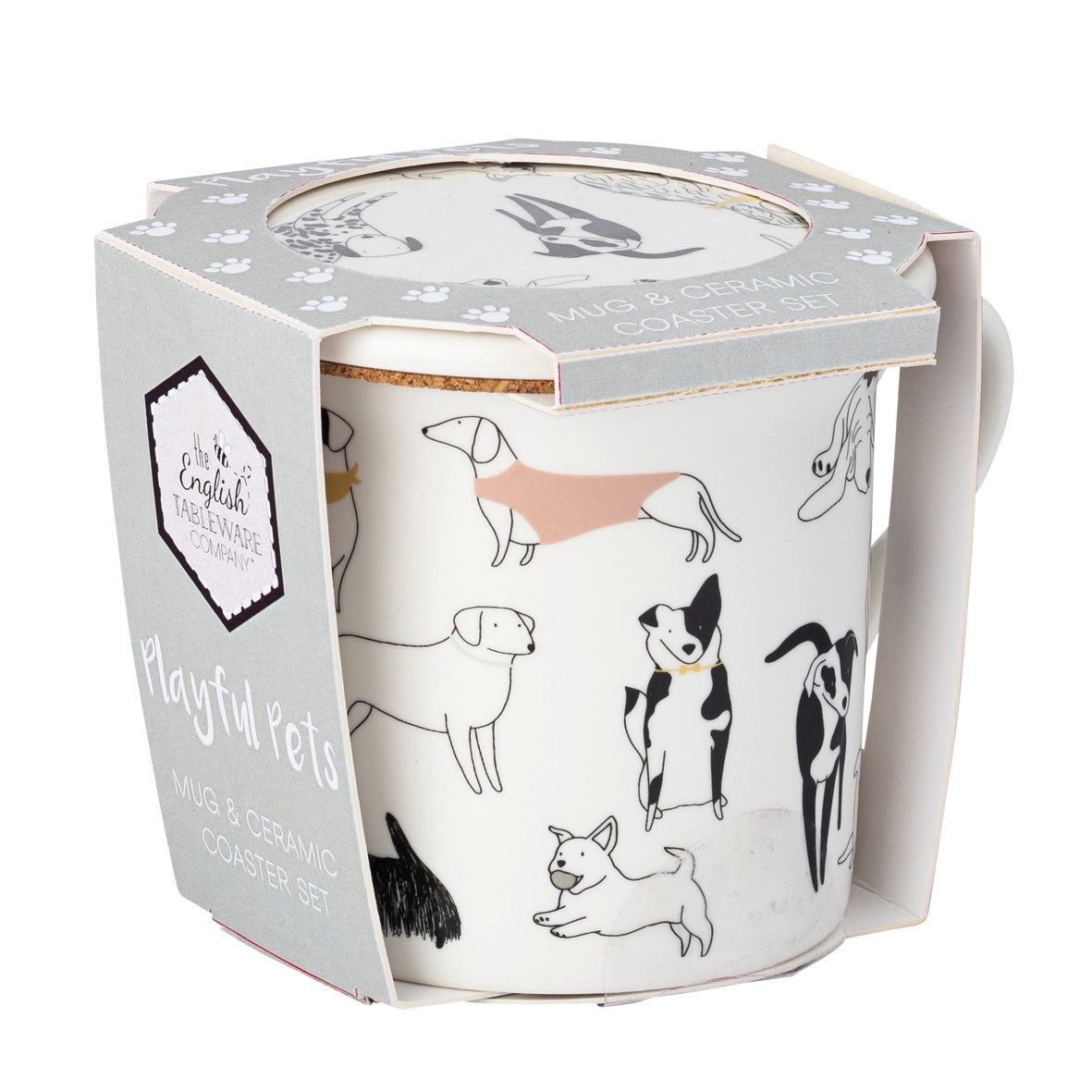 Playful Pets Dog Mug & Coaster Set