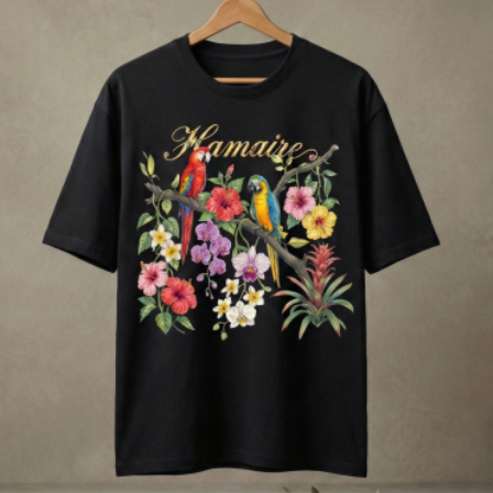 Summer Loose Short Sleeves T-shirt Men's And Women's Round Neck