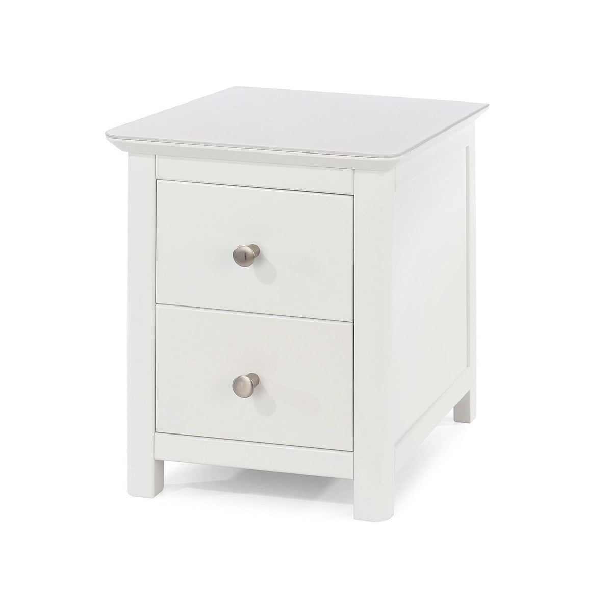 Nairn White 2 Drawer Bedside Cabinet