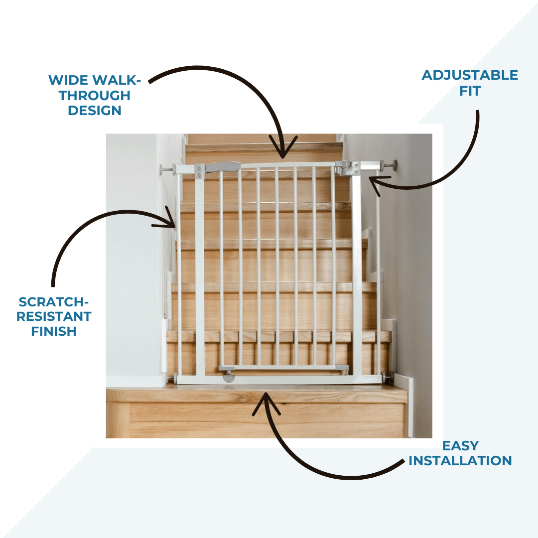 FYLO Baby Safety Stair Gate – Extra Wide Pressure Fit | No Drill | Child & Pet Safe