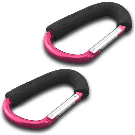 Large Buggy Clips for Pram & Pushchair - Pink (Pack of 2)