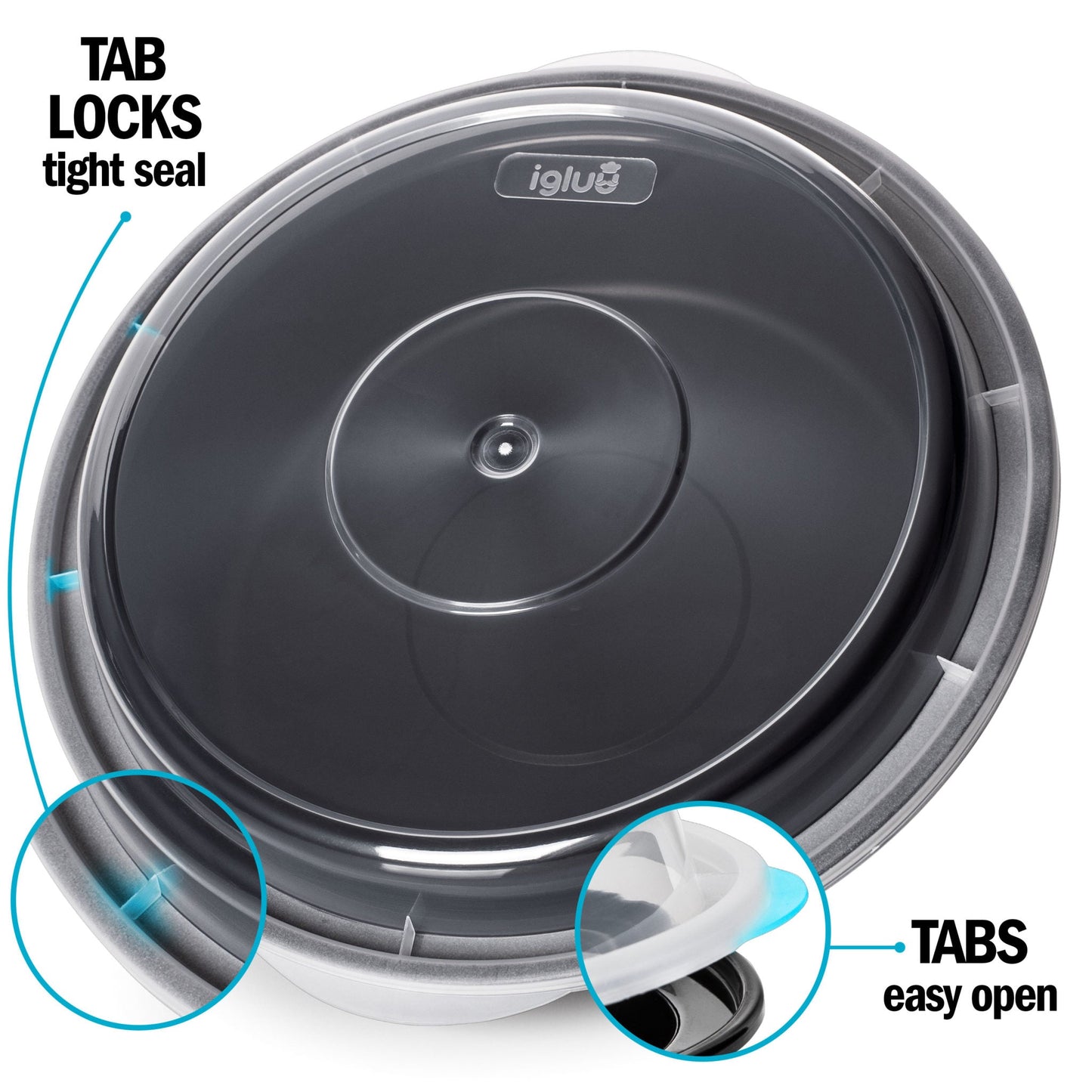 Round Airtight Food Storage Containers with Lids - 828ml | Reusable Meal Prep Pots