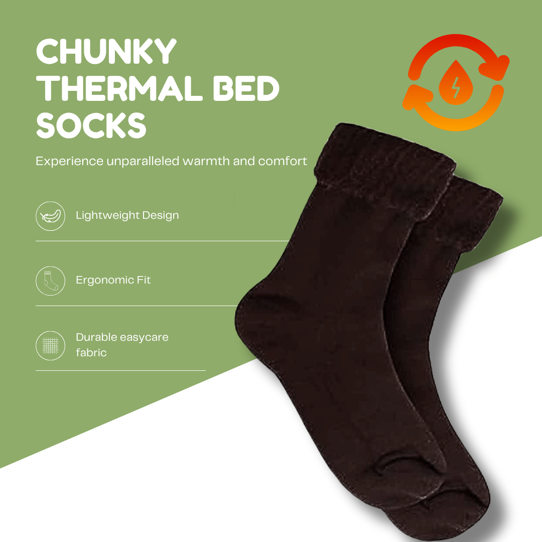 Sock Stack Men's Thermal Fluffy Bed Socks 6 Pairs Ultra Soft Insulated Warm Lounging