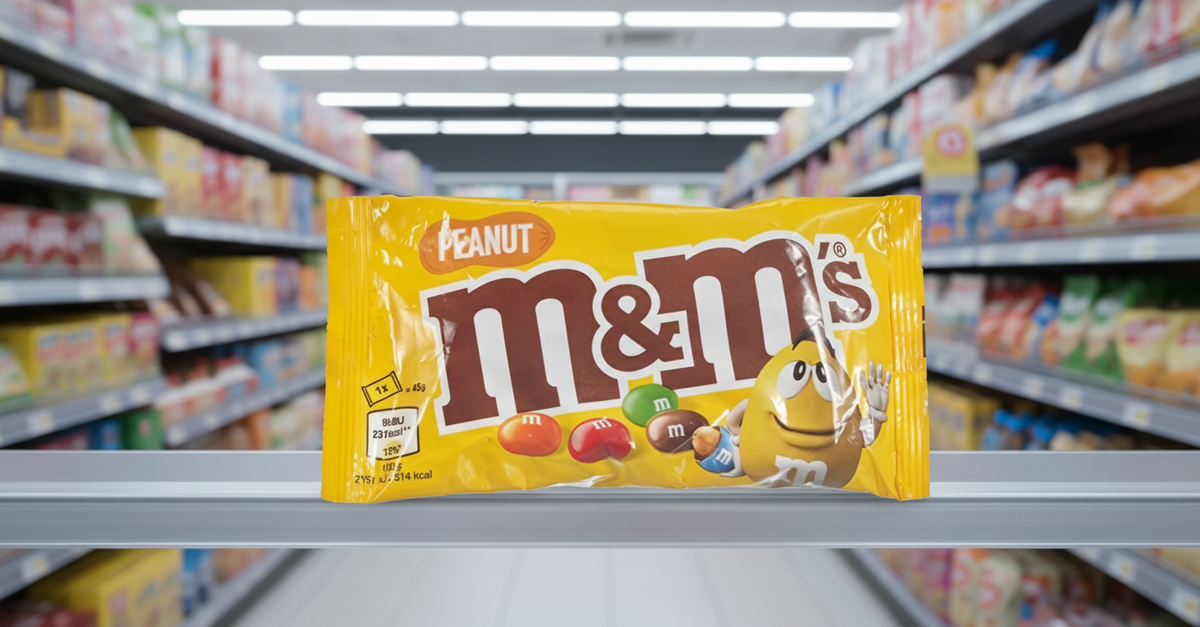 24 x Tableta de chocolate con leche y cacahuete crujiente M&M's 45G