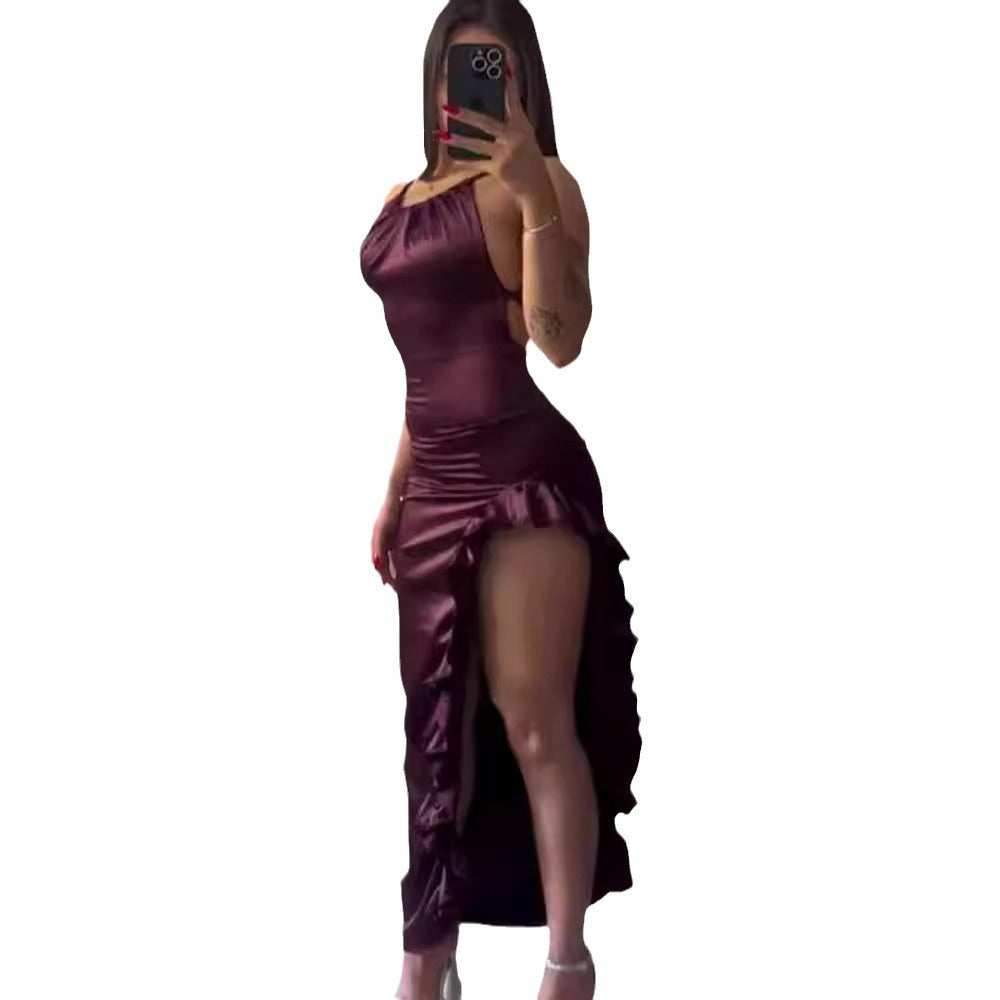 New Summer High-grade Sexy Backless Slip Dress