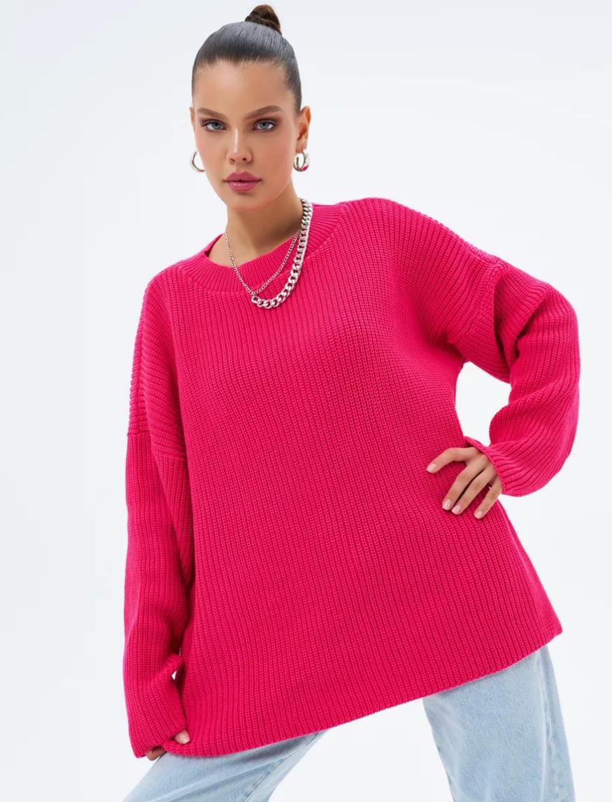 European And American Loose Autumn Winter Sweater Gray Top