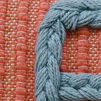 Handwoven Braid Couching Decorative Pillow, 14"X24"
