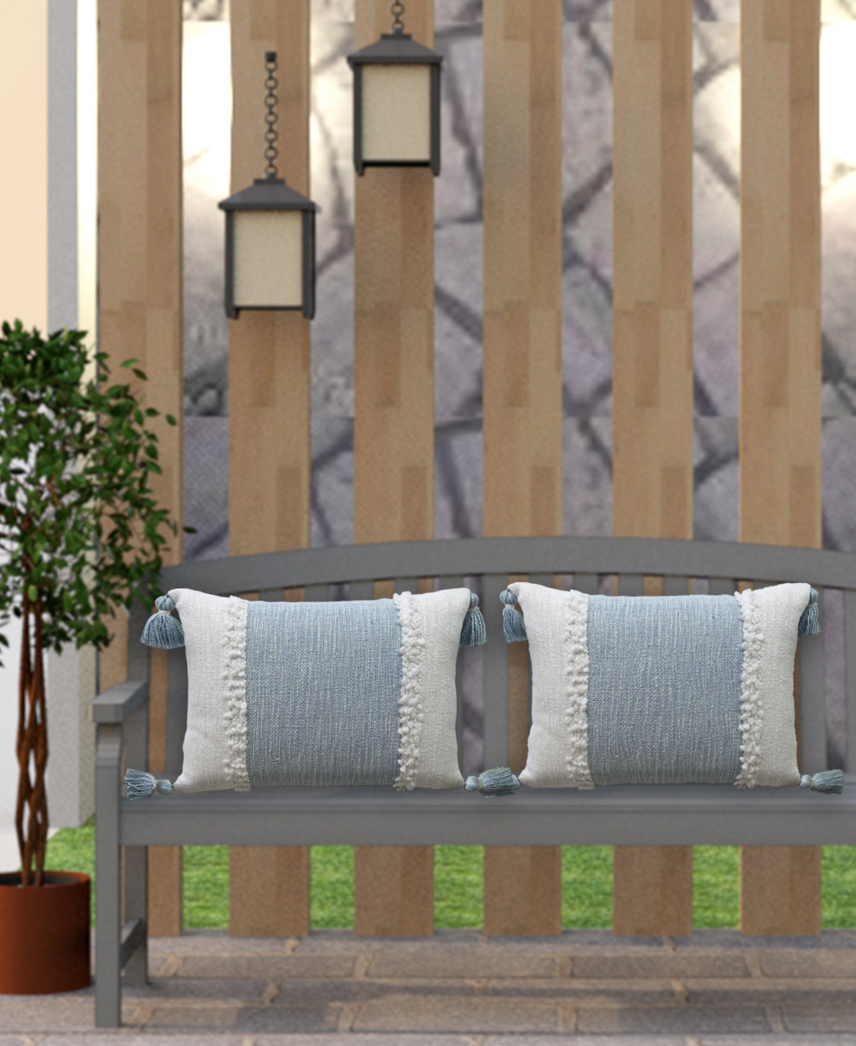 Handloom Woven Textured Decorative Pillow With Insert