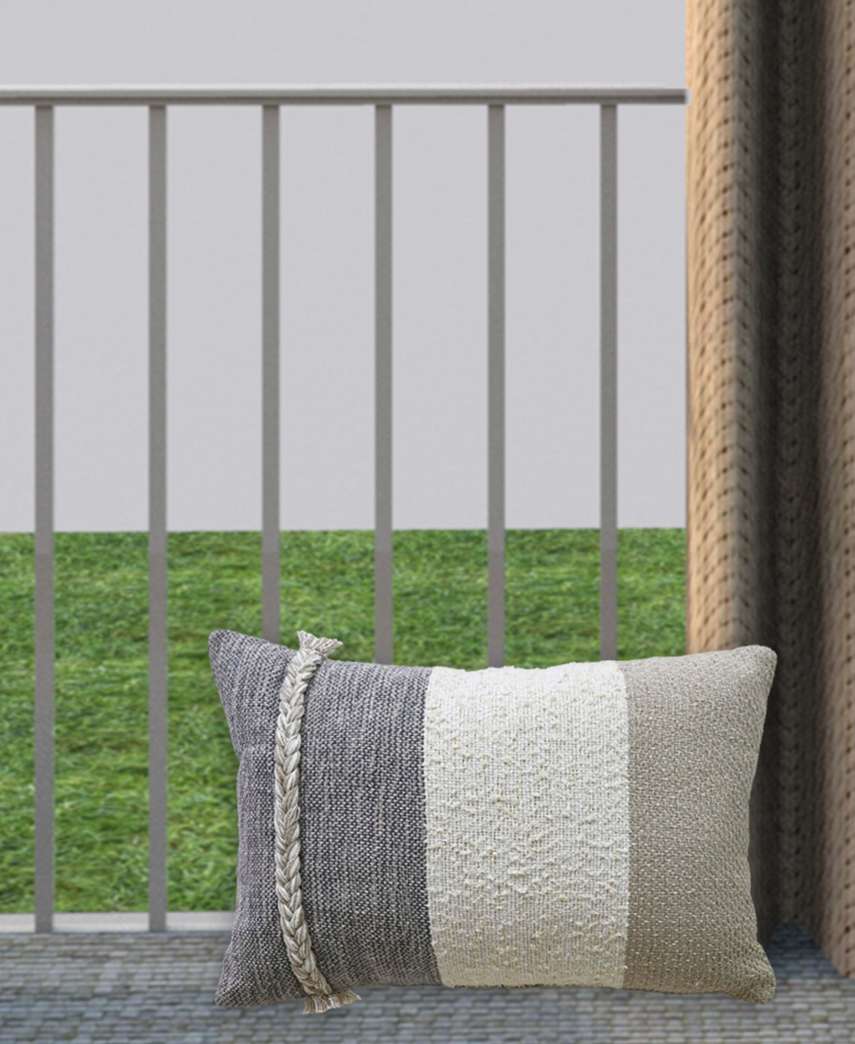 Linden Street Handloom Woven Wooden Textured Decorative