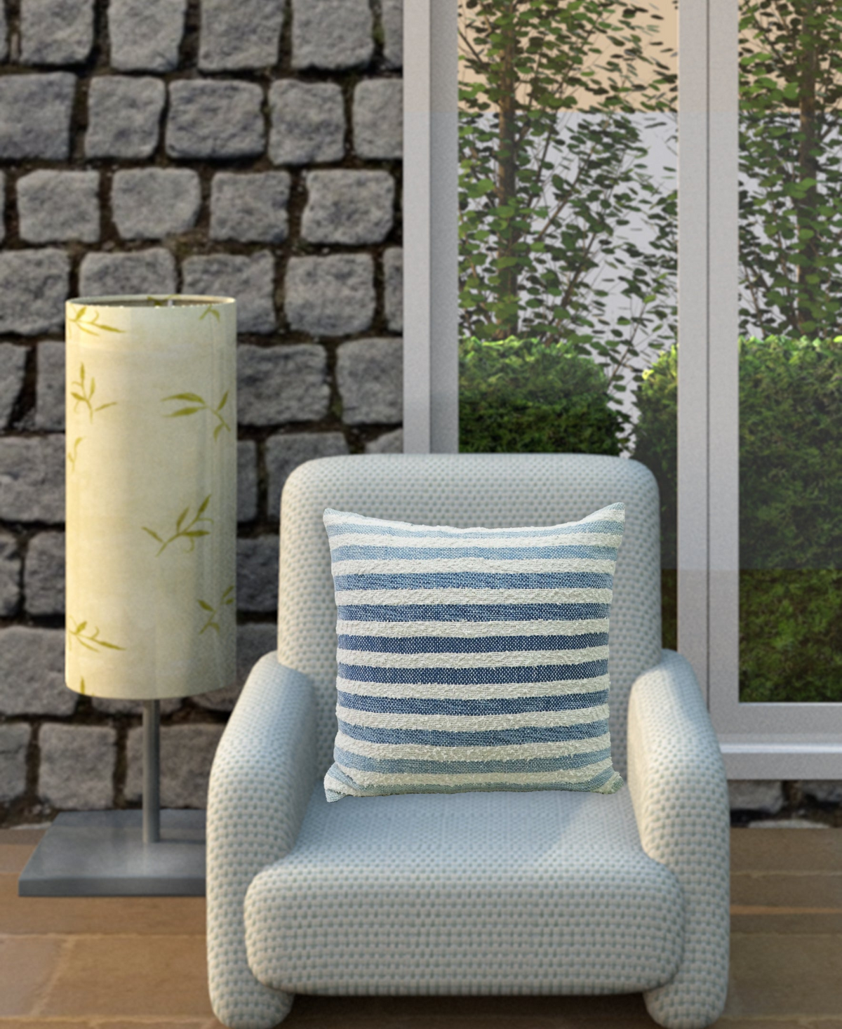 Linden Street 100% Cotton Ombre Textured Stripe Pillow