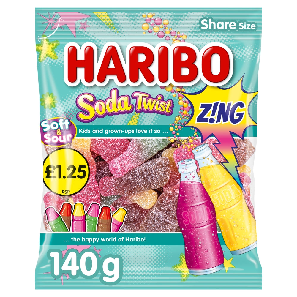 12 x Haribo Soda Twist Zing - 140 g