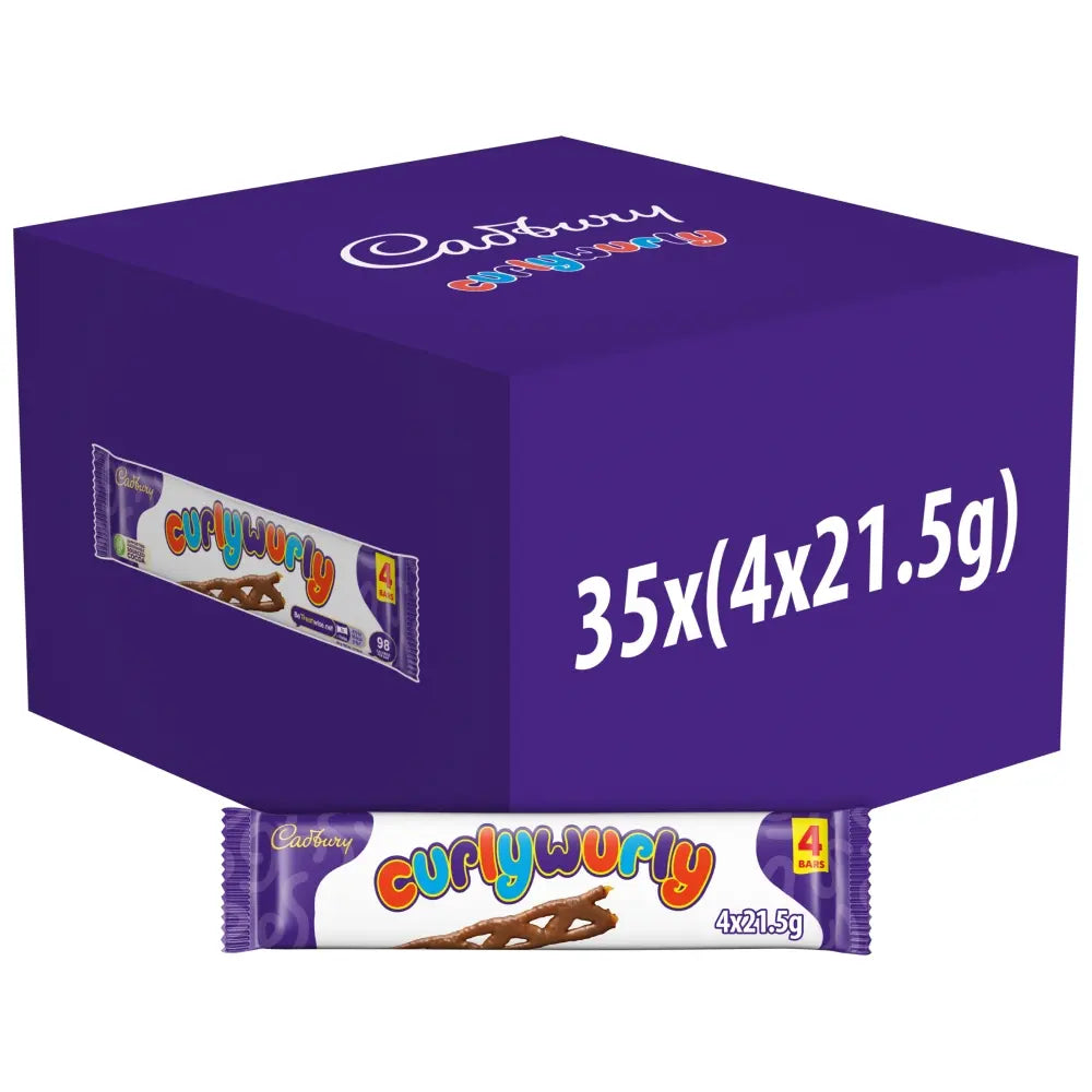 35 x Cadbury Curly Wurly Paquete de 4 - 86G