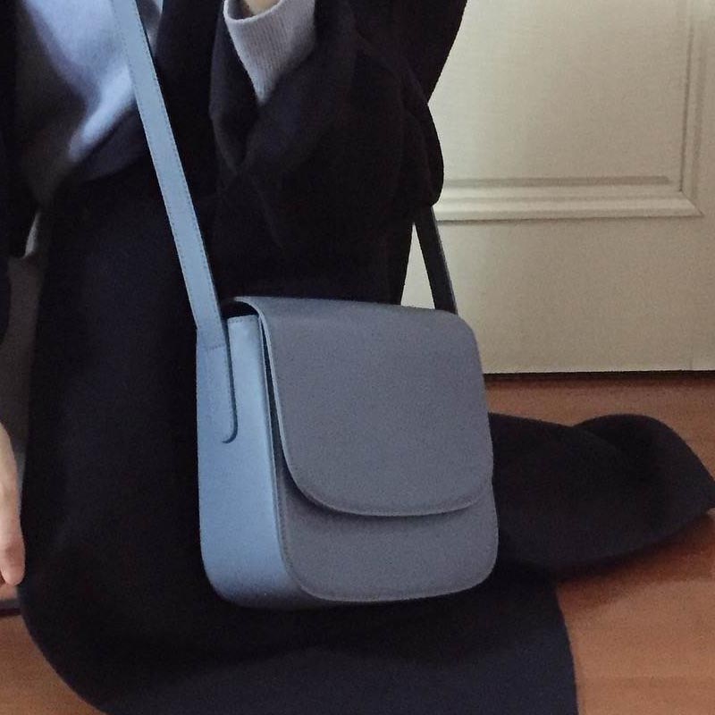 Solid Color Single Shoulder Crossbody Saddle Bag