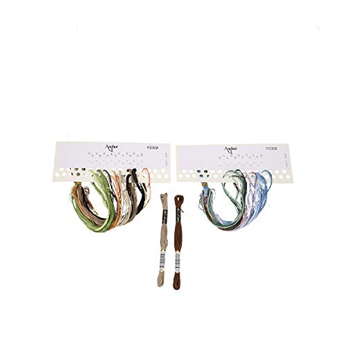 Anchor Counted Cross Stitch Kit: Essentials: Elephants, Multi-Colour, 23 x 18cm