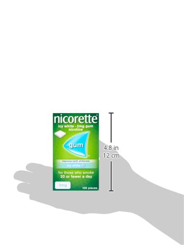 Nicorette Gum, 2 mg, Icy White, 105 Gums