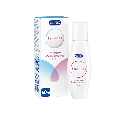Durex Sensilube Lubricant, Water Based lube Gel for Women, Dryness Relief, Natural, 40ml (Packaging May Vary)