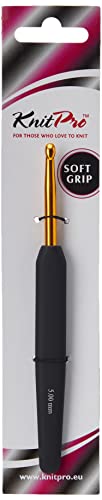 KnitPro Gold Aluminium Crochet Hook soft grip