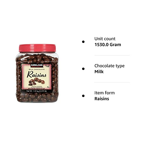 KIRKLAND SIGNATURE Milk Chocolate, Raisins, 54 Ounce