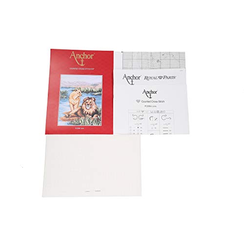 Anchor Counted Cross Stitch Kit: Essentials: Lions, Multi, 23 x 18cm