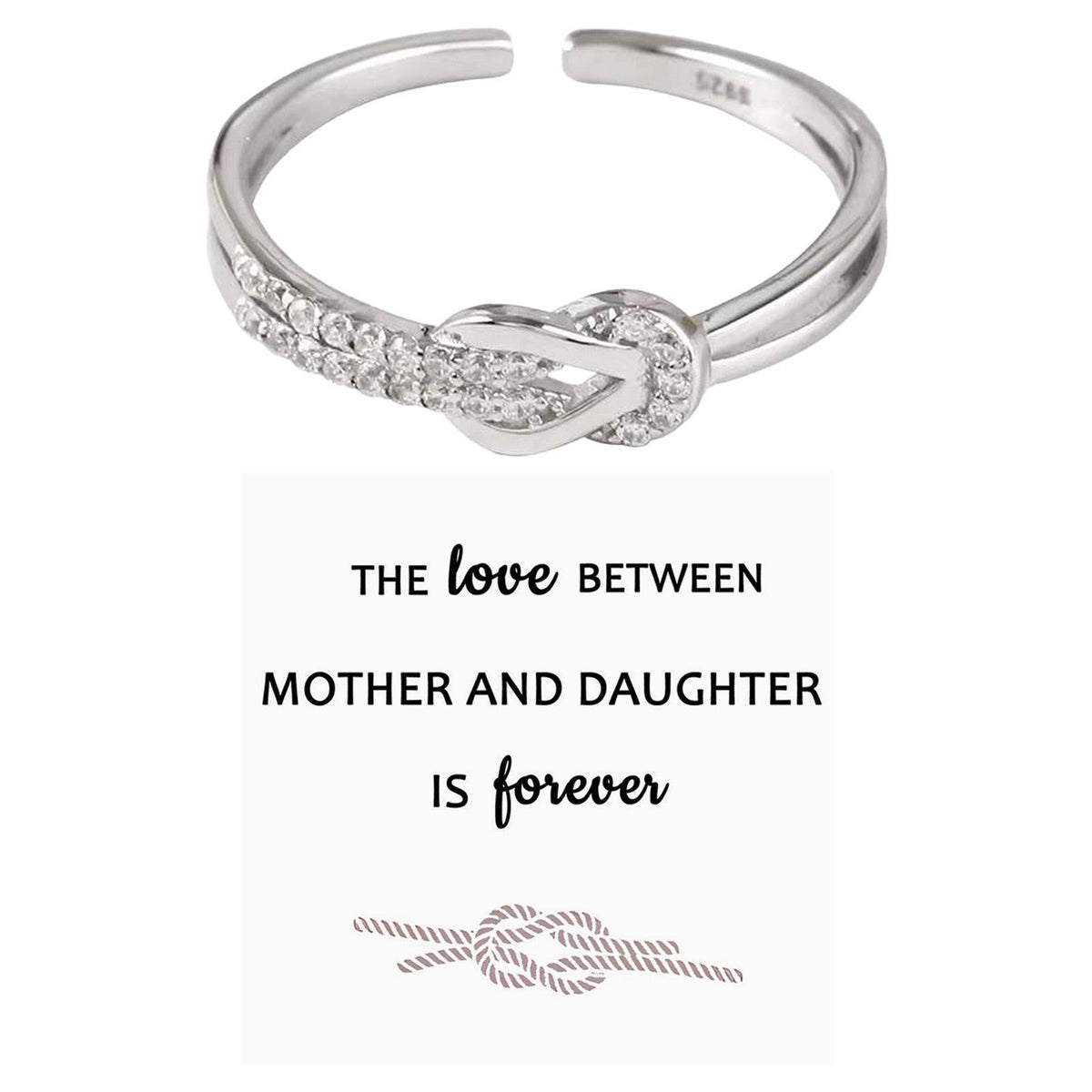 Arrival Fashion Simple Opening Ring Female Mother And Daughter Ring Mother's Day Gift Christmas Gift Wholesale
