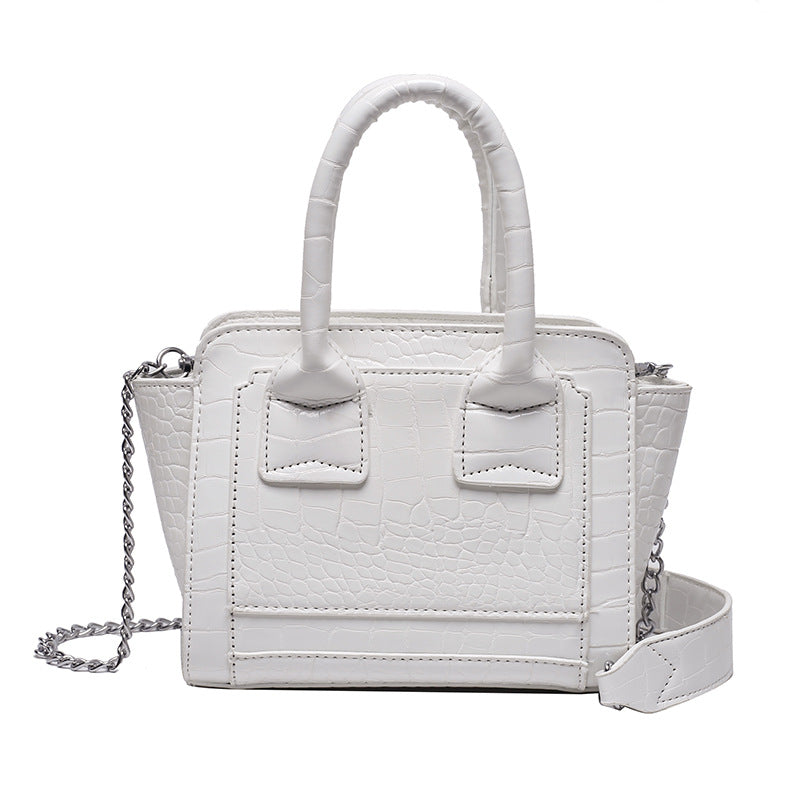 Fashion Color Stone Grain Chain Bag