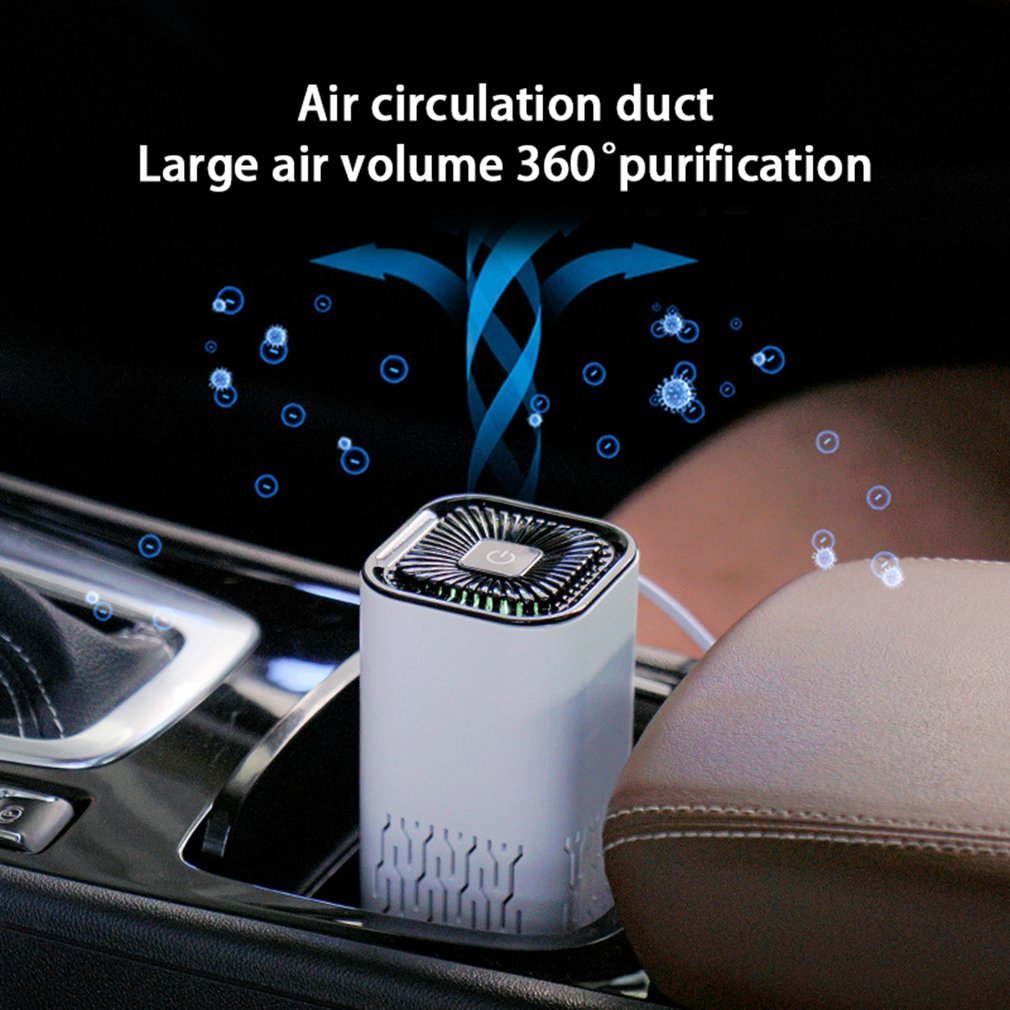 Portable Car Air Purifier - Negative Ion Generator | Remove Smoke, Dust & Odors for Home & Car