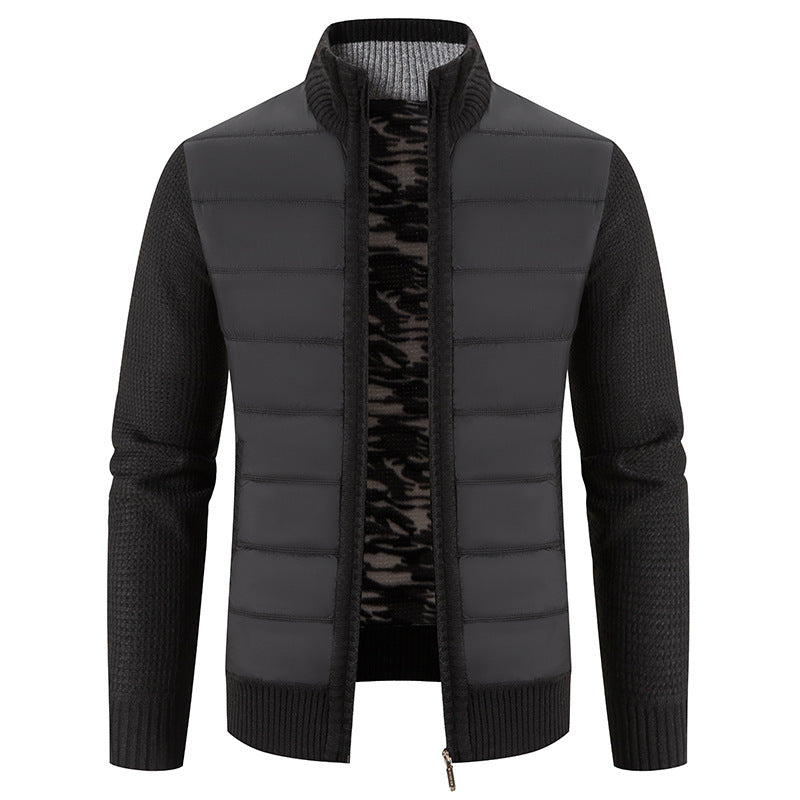 Men's Cardigan Sweater Stand Collar Sweater Coat