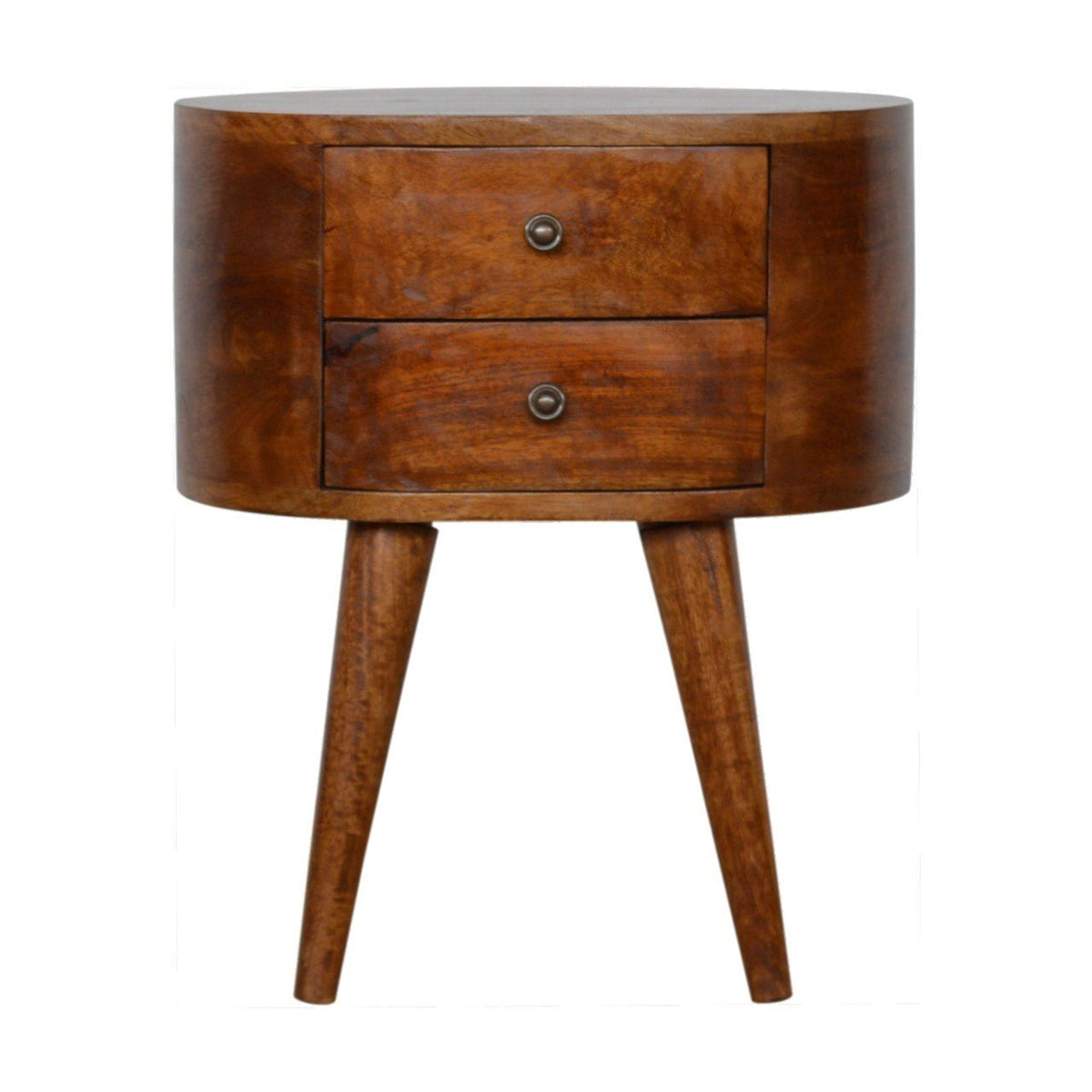 Artisan Chestnut Rounded Bedside Table