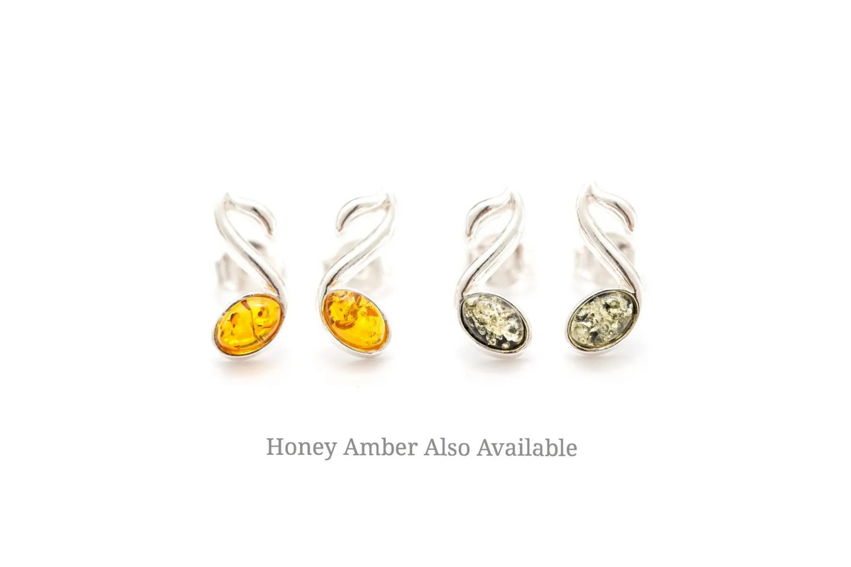 Green Music Note Stud Earrings