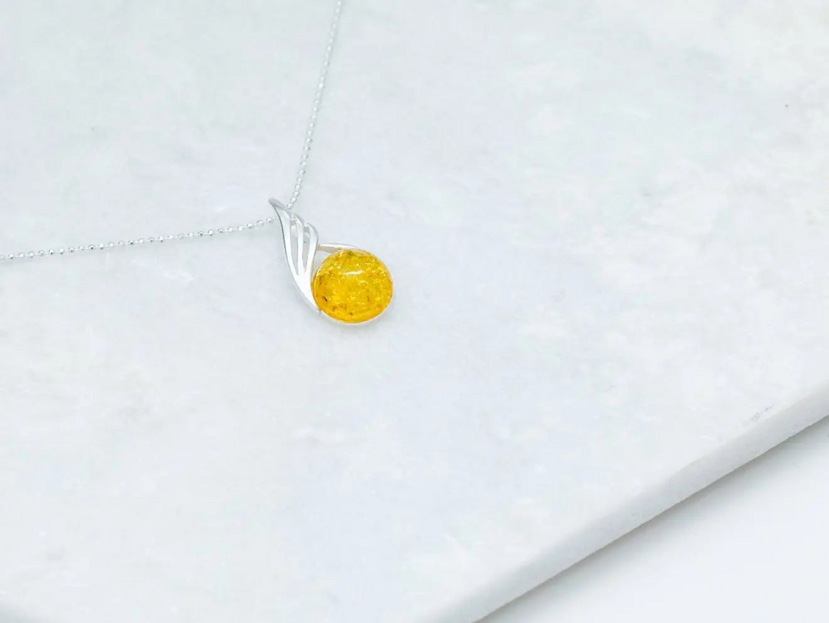 Citrus Amber Orb Pendant