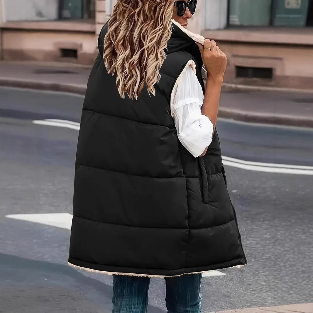 Hooded Double-sided Slim Fit Elegant Cardigan Vest