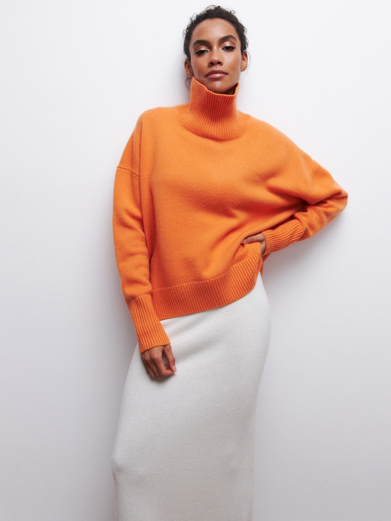 Women's Turtleneck Sweater – Soft Knit Long Sleeve Pullover