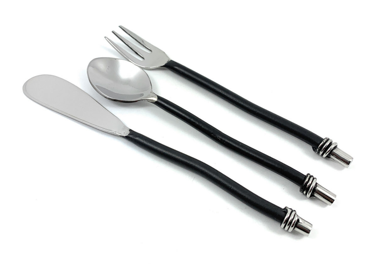 Vibhsa Black Silverware 18 Pc's Breakfast Set (Service for 6)