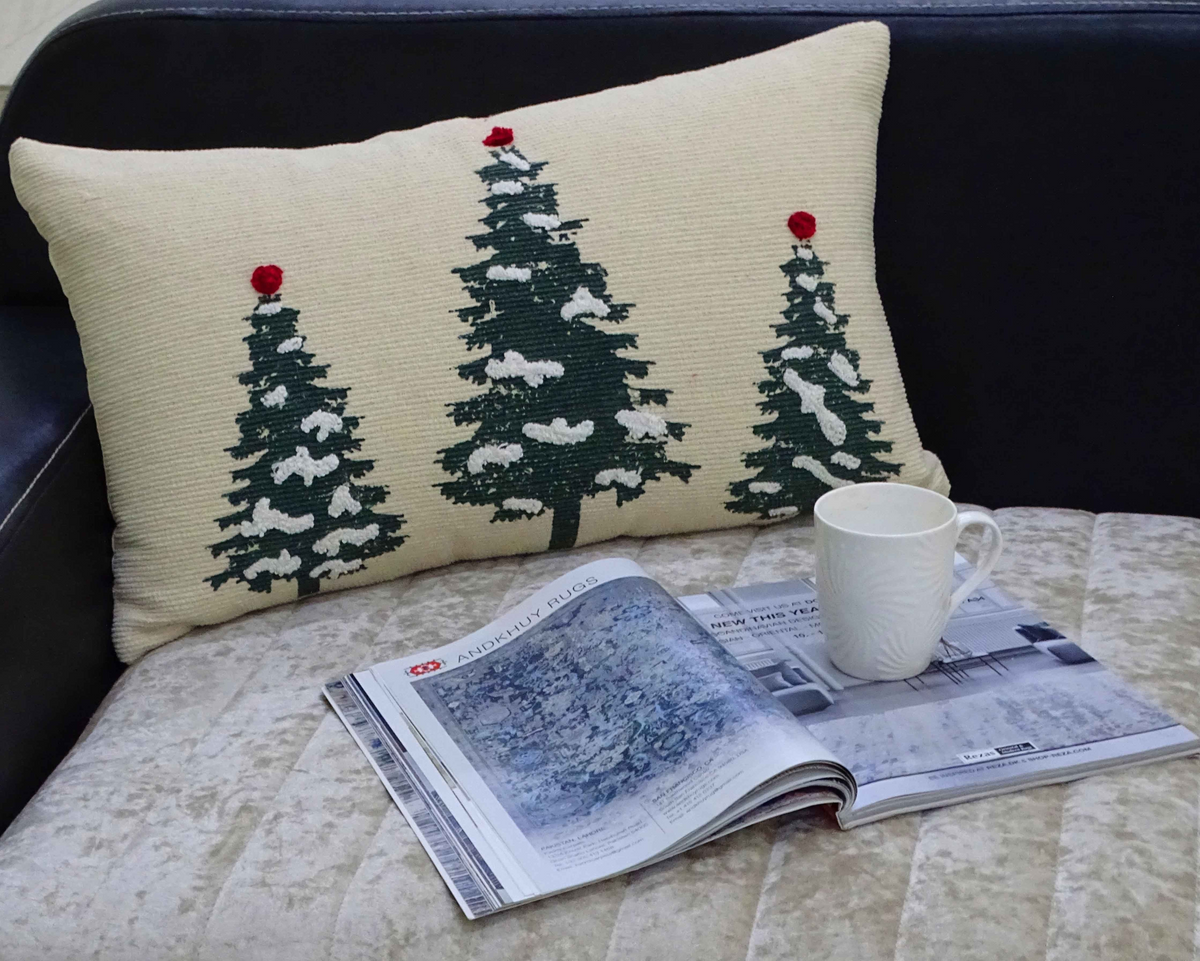 Christmas Throw Pillow for couch 14" x 24"