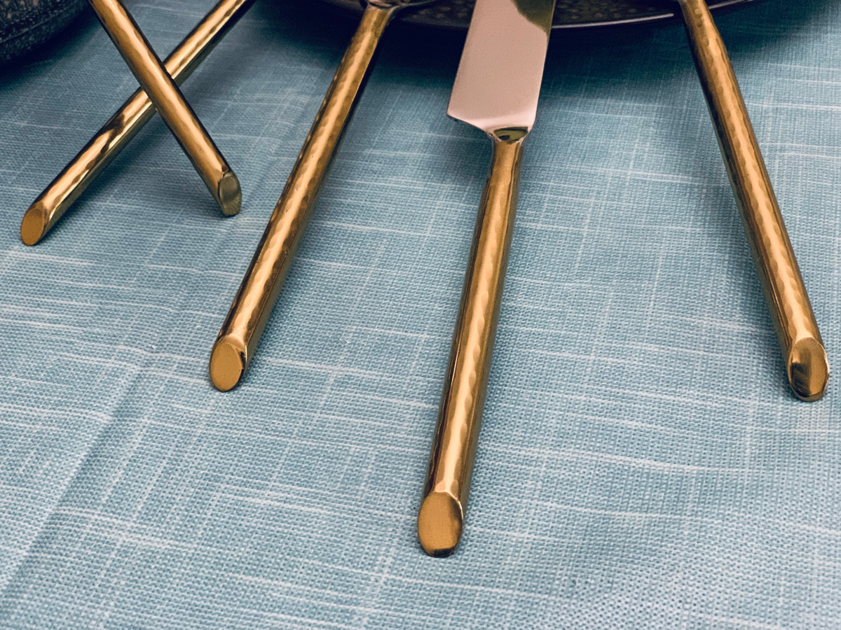 Vibhsa Golden Silverware Flatware set of 30 pieces