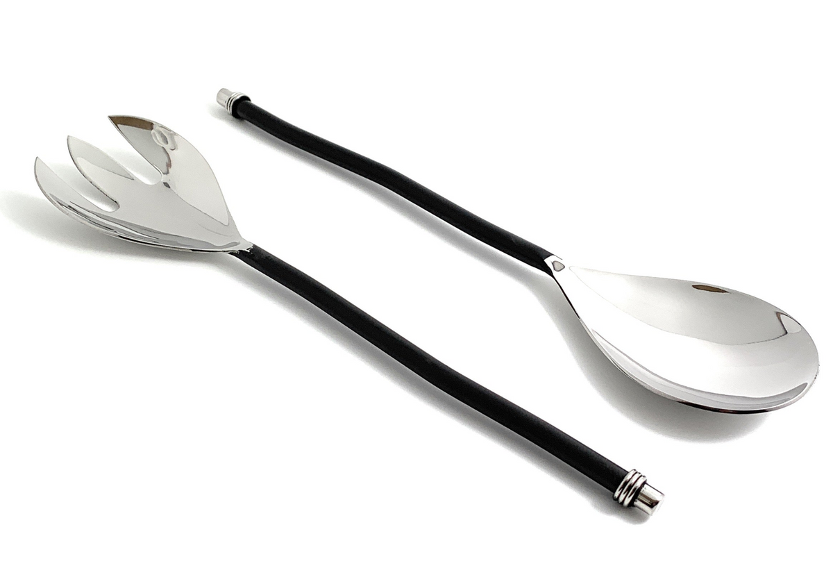 Vibhsa Black Silverware Stainless Steel Server Set