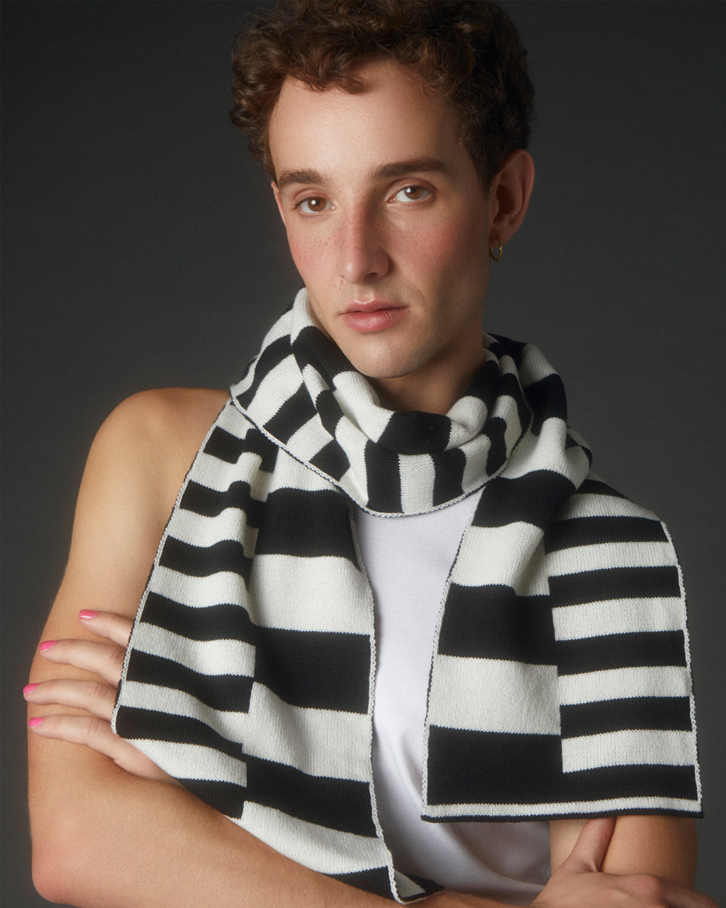 Multi-Striped Wool & Cashmere Scarf