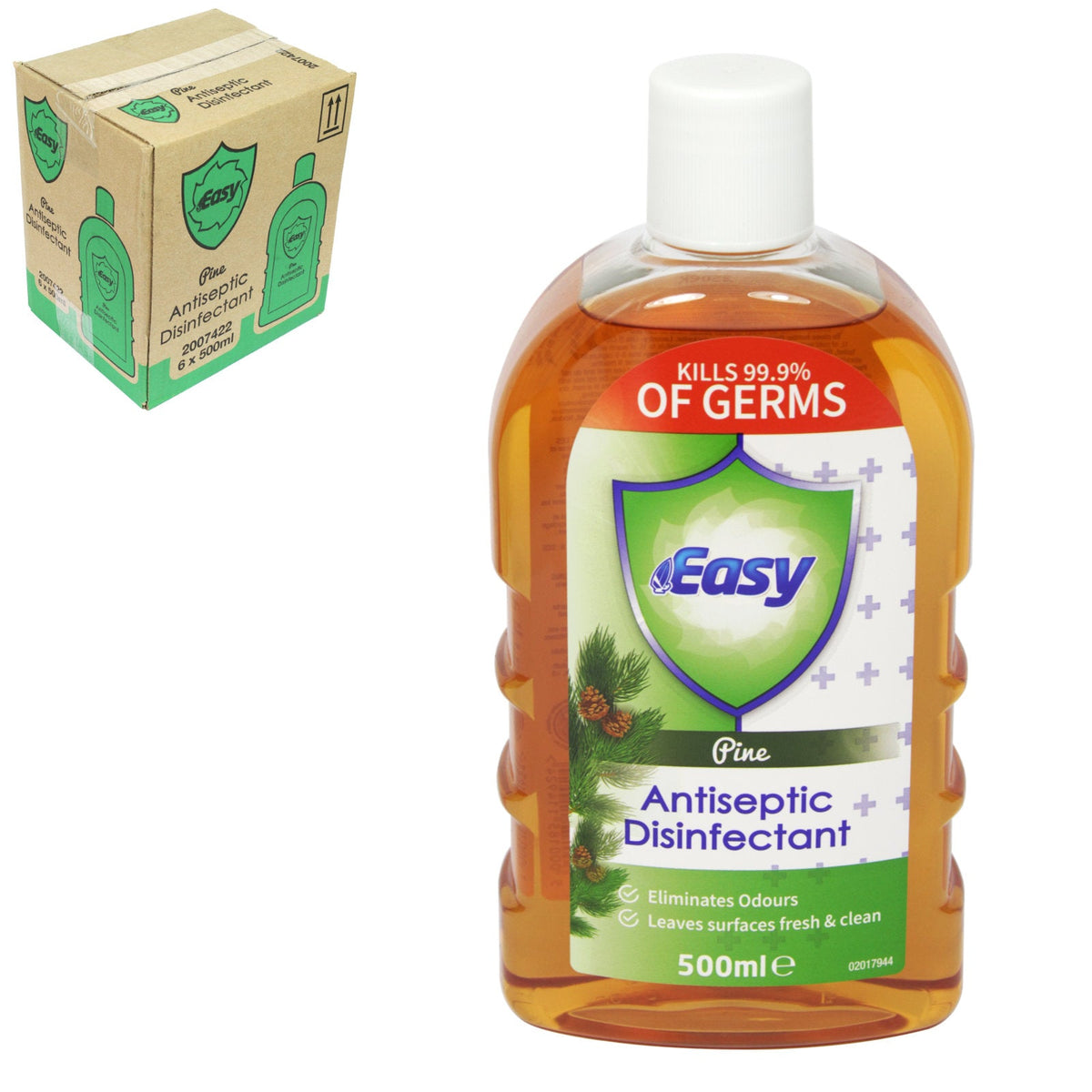 6 x Einfaches antiseptisches Desinfektionsmittel Kiefer - 500ML