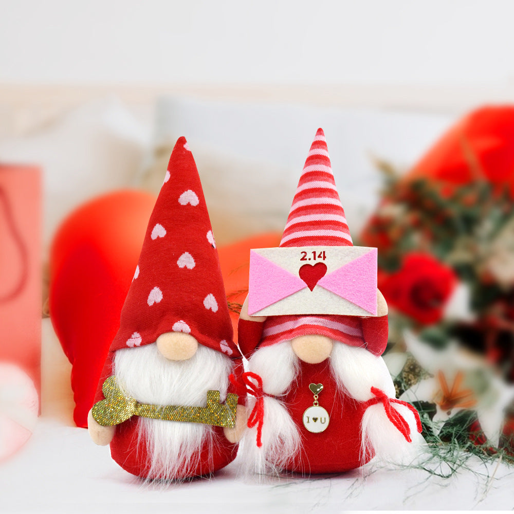 Valentine's Day Faceless Doll Love Envelope Rudolf Valentine's Day Gift Doll Fabric Dwarf