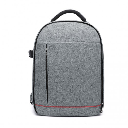 E6928 - Kono Water Resistant Shockproof DSLR Camera Backpack - Light Grey