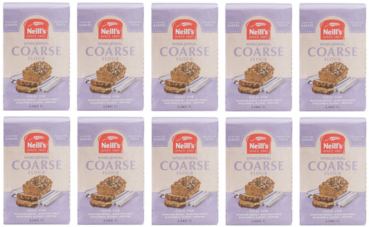 10 x Neills Wholemeal Coarse Flour 1.5Kg