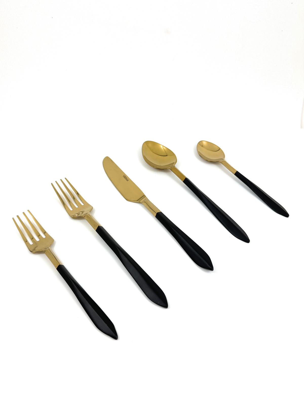 Stainless Steel Mette Black and Golden Flatware set of 20