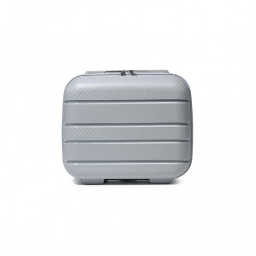 K2091L - Kono 14 Inch Multi Texture Hard Shell PP Vanity Case - Classic Collection - Grey