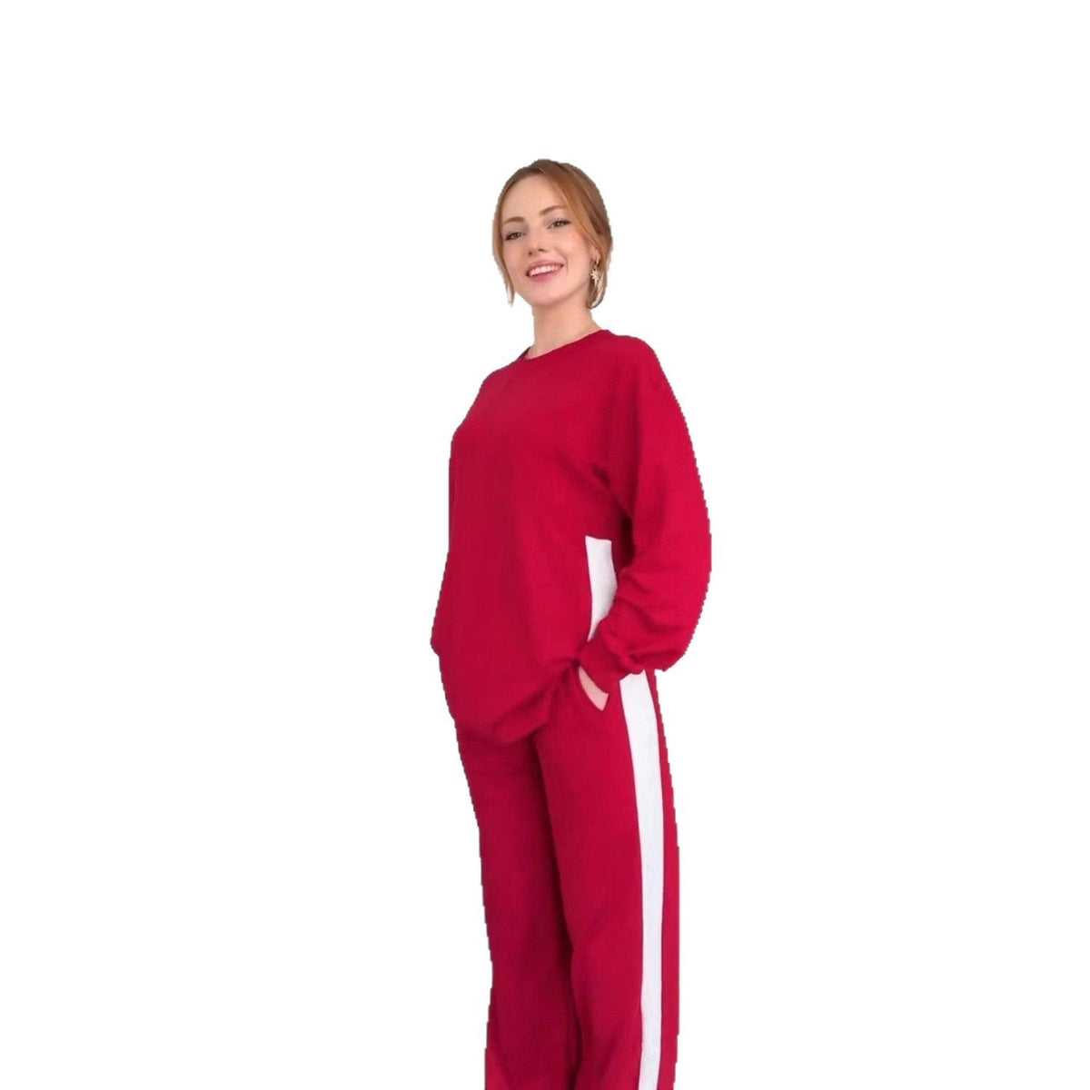 European And American Fashion Casual Exercise Contrast Color Suit