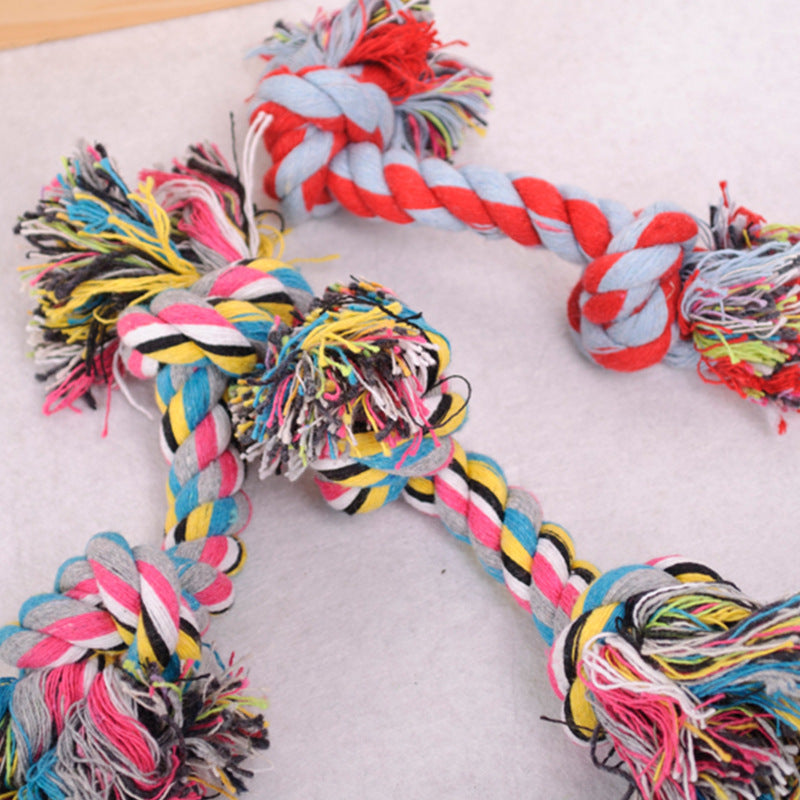 Pet molars colorful cotton rope