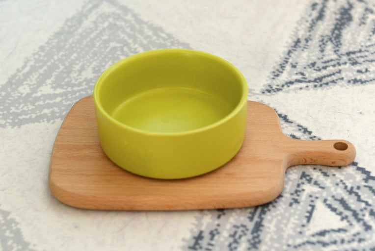 Ceramic single bowl cat food basin